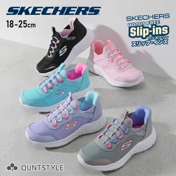 [斯凯奇] 运动鞋 Slip-ins BOUNDER Slip-ins 女童 Nissen QUNTSTYLE 18 19 20 21 22 23 24 25cm