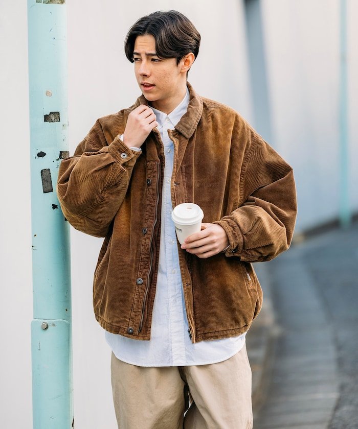 填充漂白灯芯绒外套 25AW