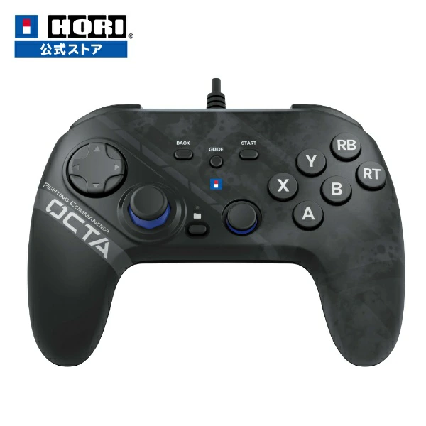 堀 | Hori 游戏手柄有线格斗指挥官 OCTA 适用于 Windows PC 黑色 HPC-059 [USB /Windows]