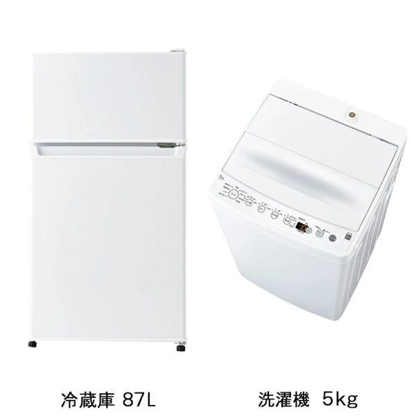 Bic Camera限定独居家电2件套（冰箱：87L、洗衣机：5.0kg）[基本套装]