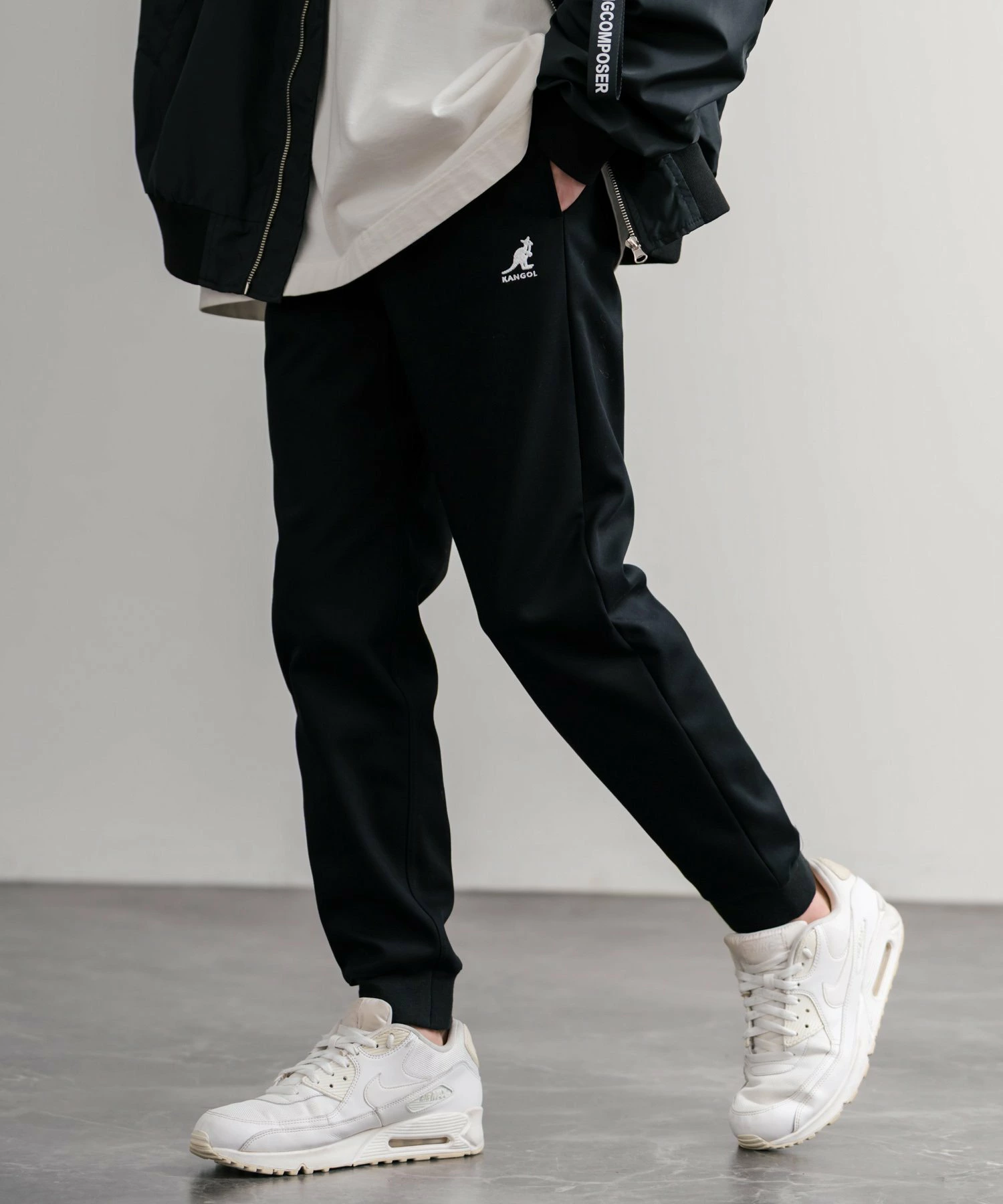 添加新颜色 KANGOL 定制协作蓄热衬里抓绒热慢跑休闲裤