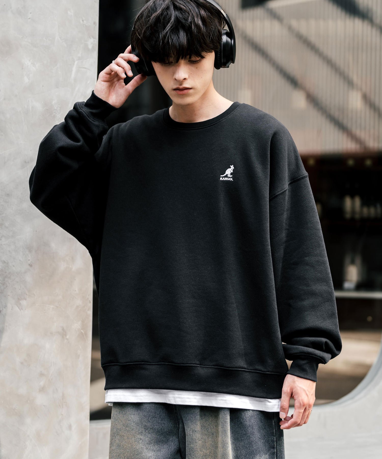 [KANGOL] 定制合作标志刺绣卫衣