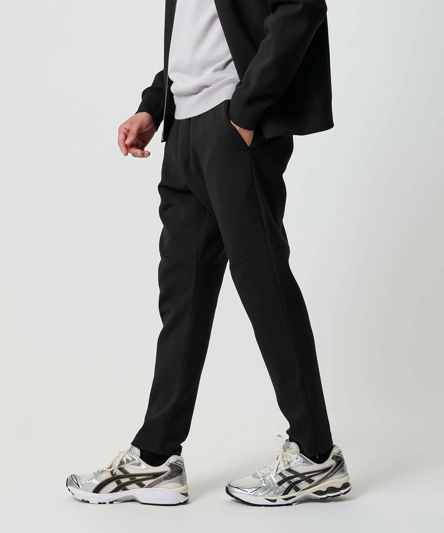 [WEB限定WARDROBE SMART]双面针织休闲裤/套装兼容[抗菌防臭]