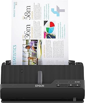 Epson Workforce ES-C220 紧凑型桌面文档扫描仪 - 双面扫描 - ADF - 适用于 PC 和 Mac