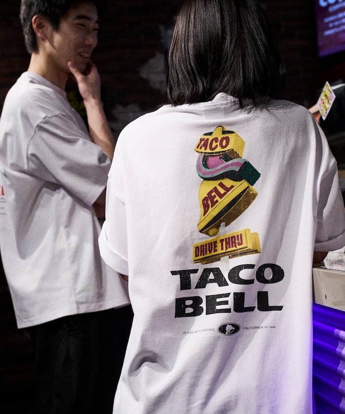 限量版TACOBELL×FREAK'S STORE 定制大廓形背面印花圆领T恤