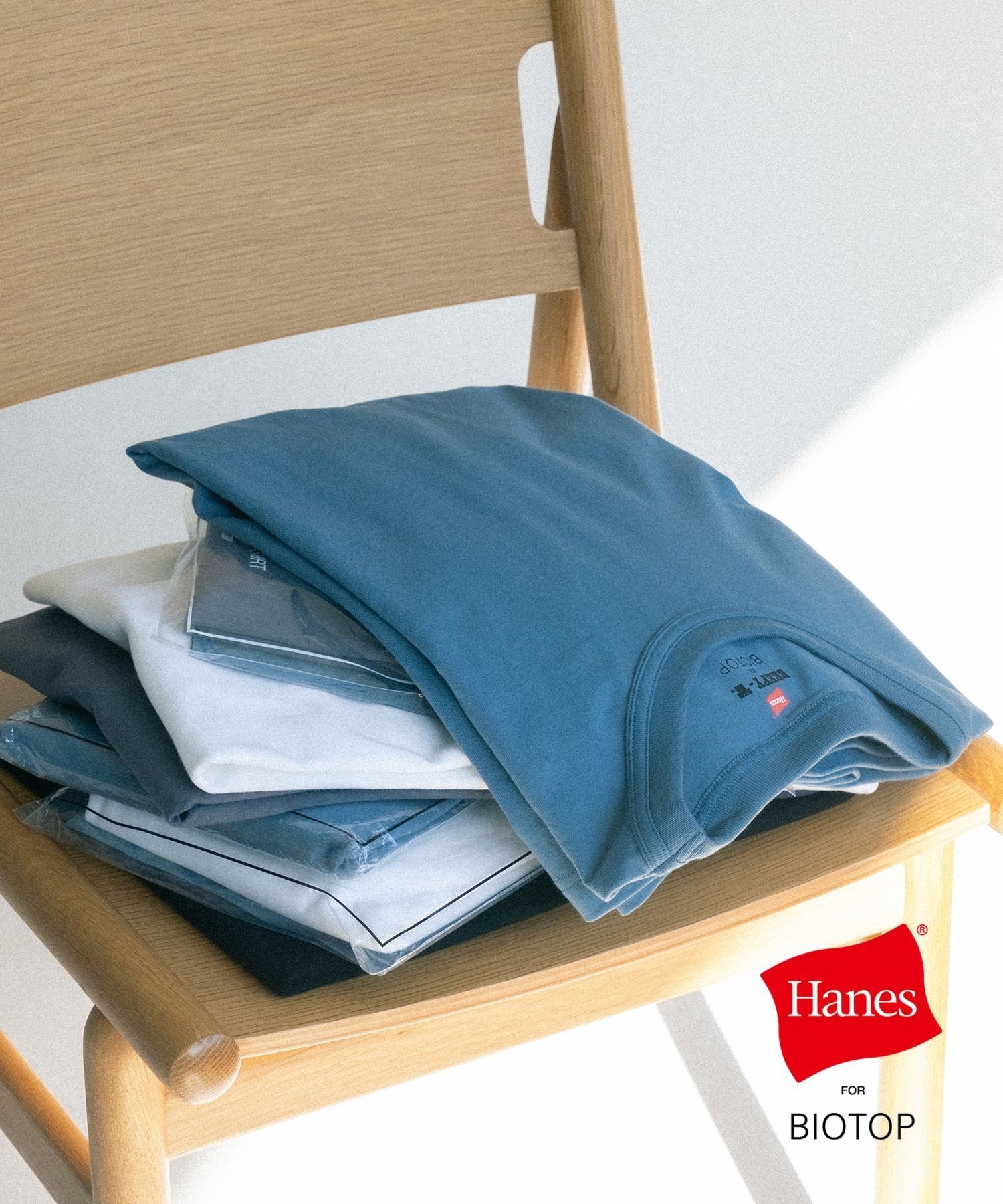 [Hanes for BIOTOP] 双活页圆领 T 恤