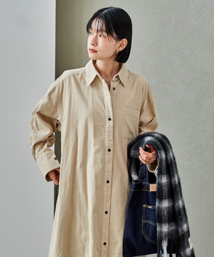 灯芯绒衬衫裙 25AW