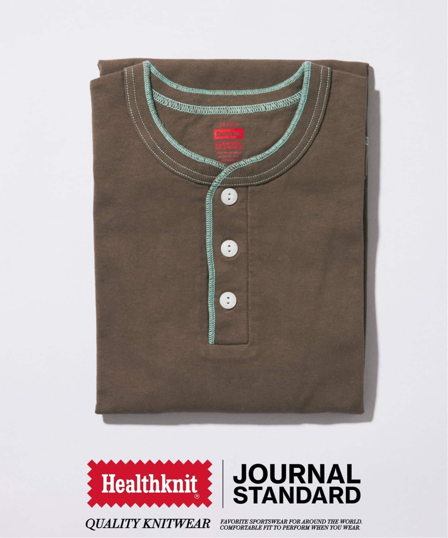 Healthknit / Health Knit 定制亨利领 T 恤