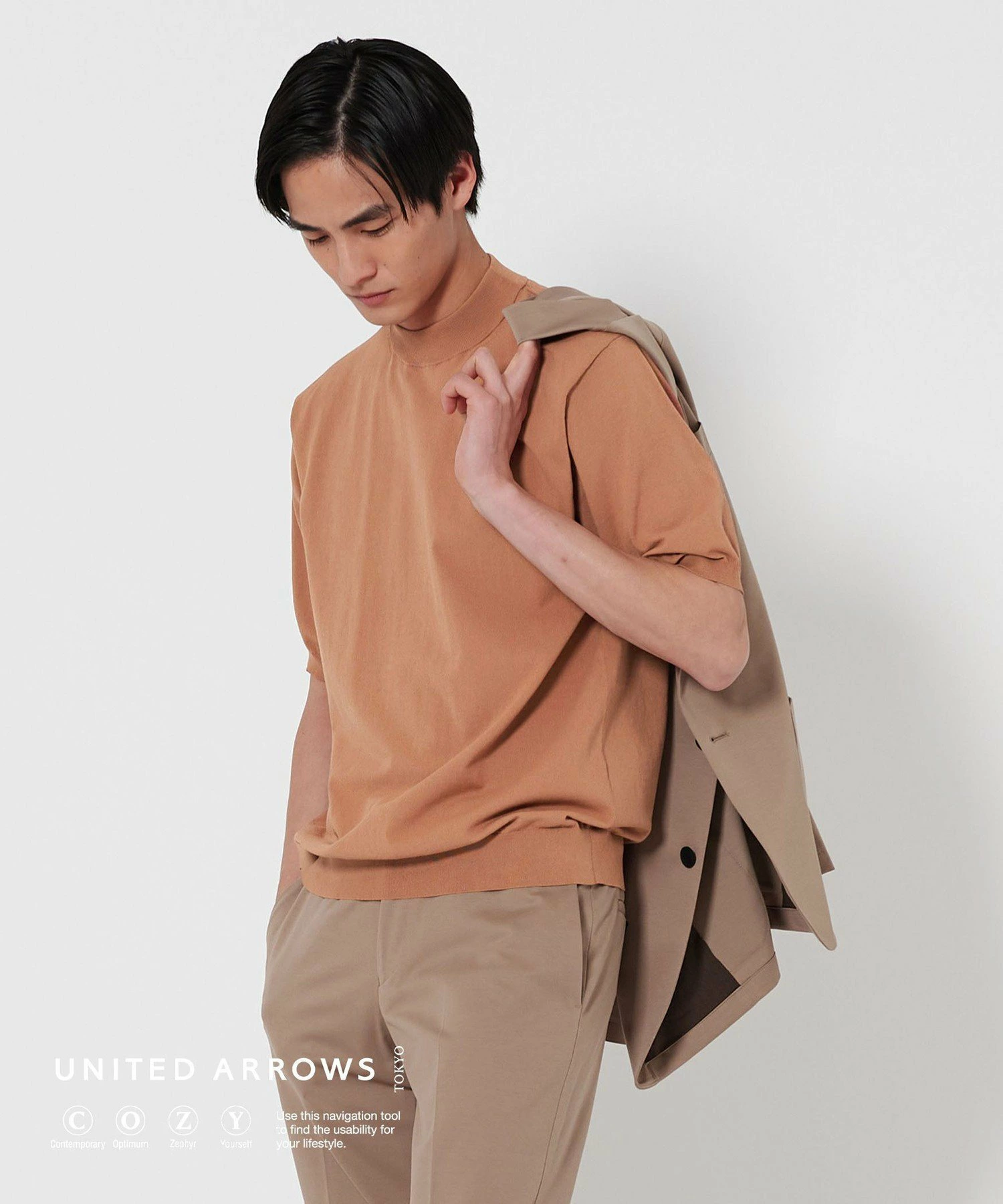 短袖小高领针织衫 UA COZY - 可水洗、抗菌、防臭 -