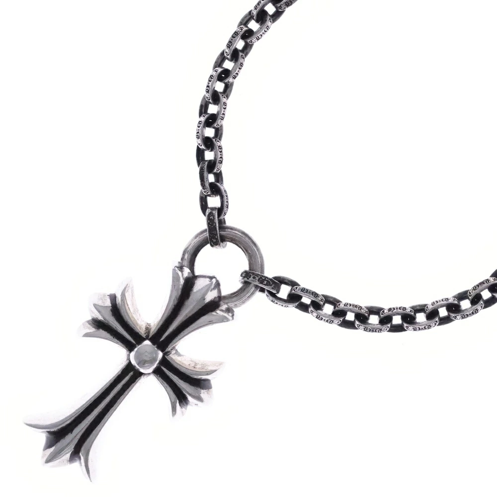 CHROME HEARTS 30 英寸 PPR CHN SML CH CRS 纸链小 CH 十字架项链 银色