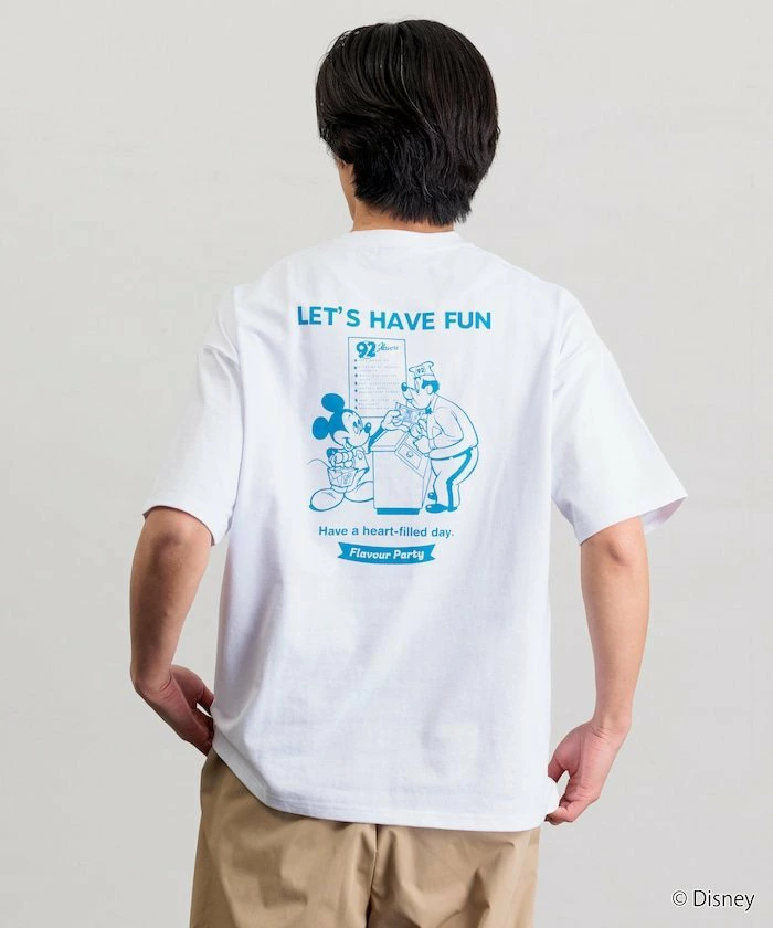 DISNEY迪士尼/米老鼠/特别订制大廓形背面印花T恤/HAVE FUN [限量发售]