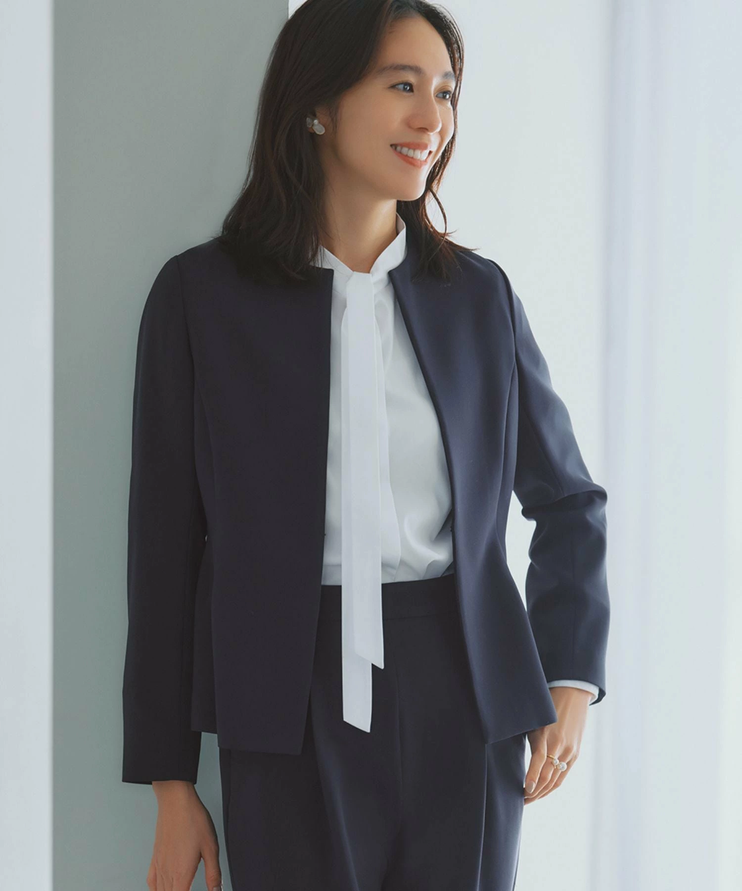 <套装兼容> Triase 荷叶边夹克 * BEAMS CEREMONY 2026 办公室休闲、利落休闲、上下穿通勤服