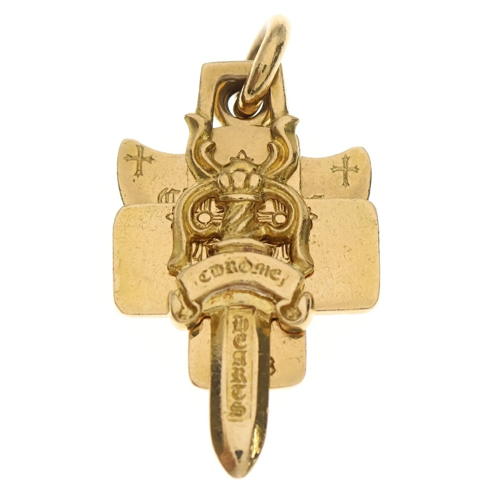 CHROME HEARTS 22K 老 3 小饰品 老 3 小饰品项链 顶级金色