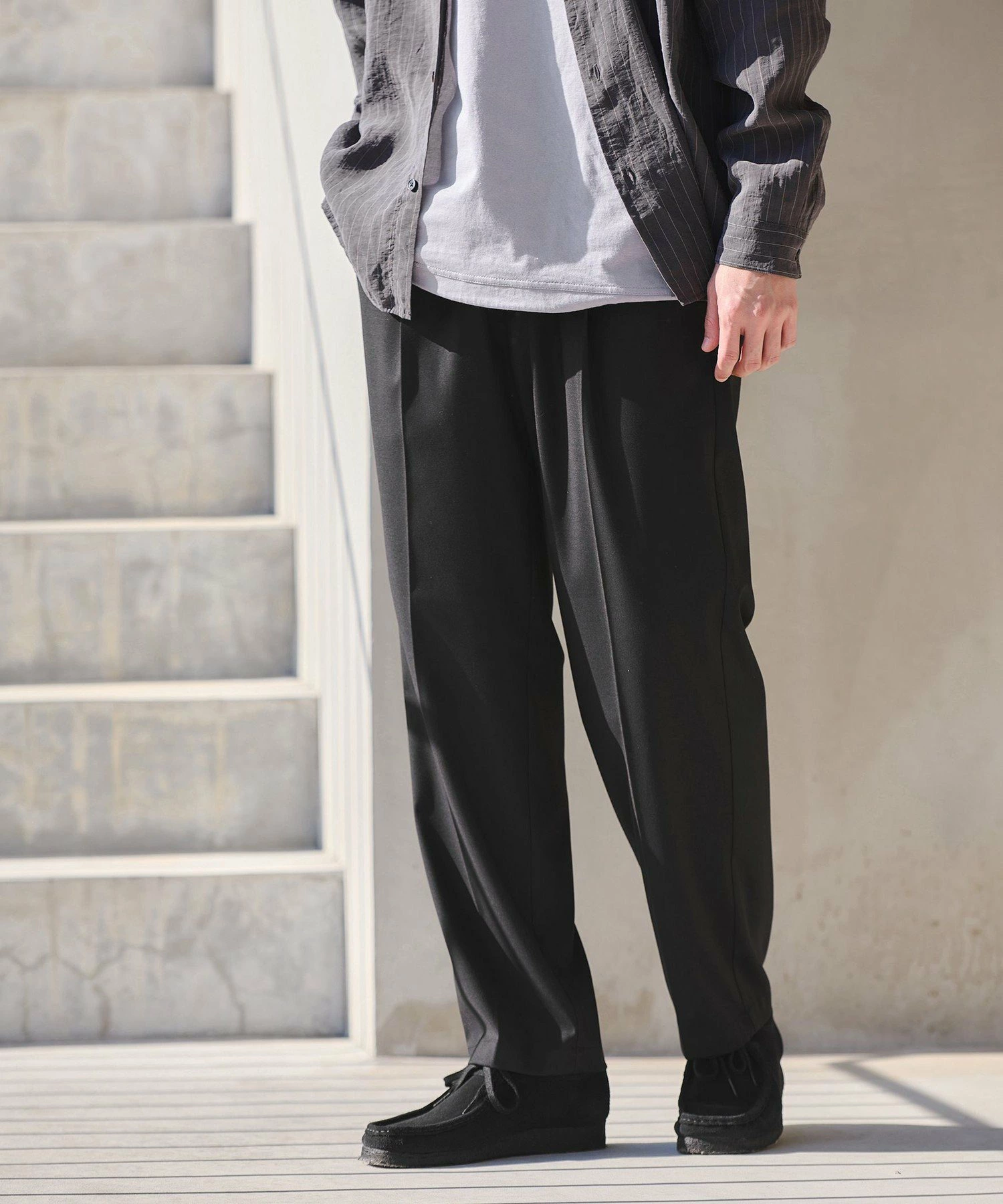 CARREMAN Old My Wide Pants W3 -弹力-