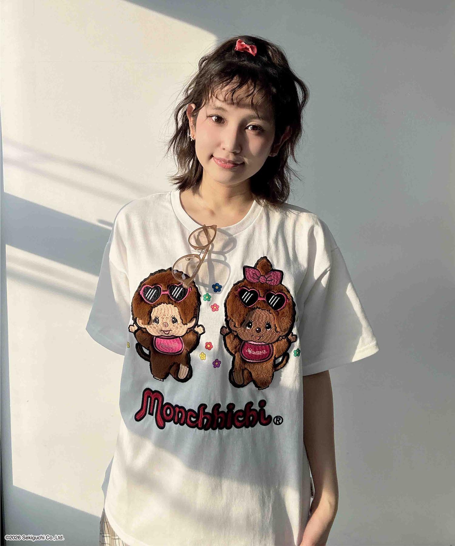 ◯Monchhichi 亚克力钥匙扣短袖T恤【Monchhichi】