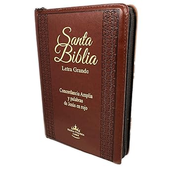 Biblia Letra Grande Tamaño 手册，包含 Cierre Imitacion Piel Marron 和 Concordancia 和 Index Reina Valera 1960