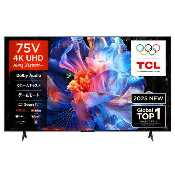 TCL 日本电子 4K 液晶电视 P6K 系列 75P6K [75V 型/蓝牙兼容/4K 兼容/内置 BS/CS 4K 调谐器/YouTube 兼容]