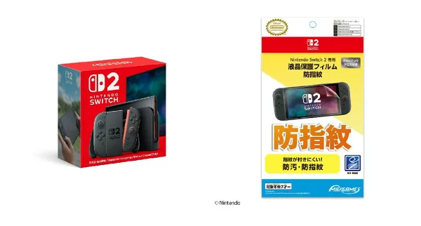 【套装产品】Nintendo Switch 2（仅限日本/国内）+Nintendo Switch 2专用液晶保护膜防指纹Nintendo Switch 2