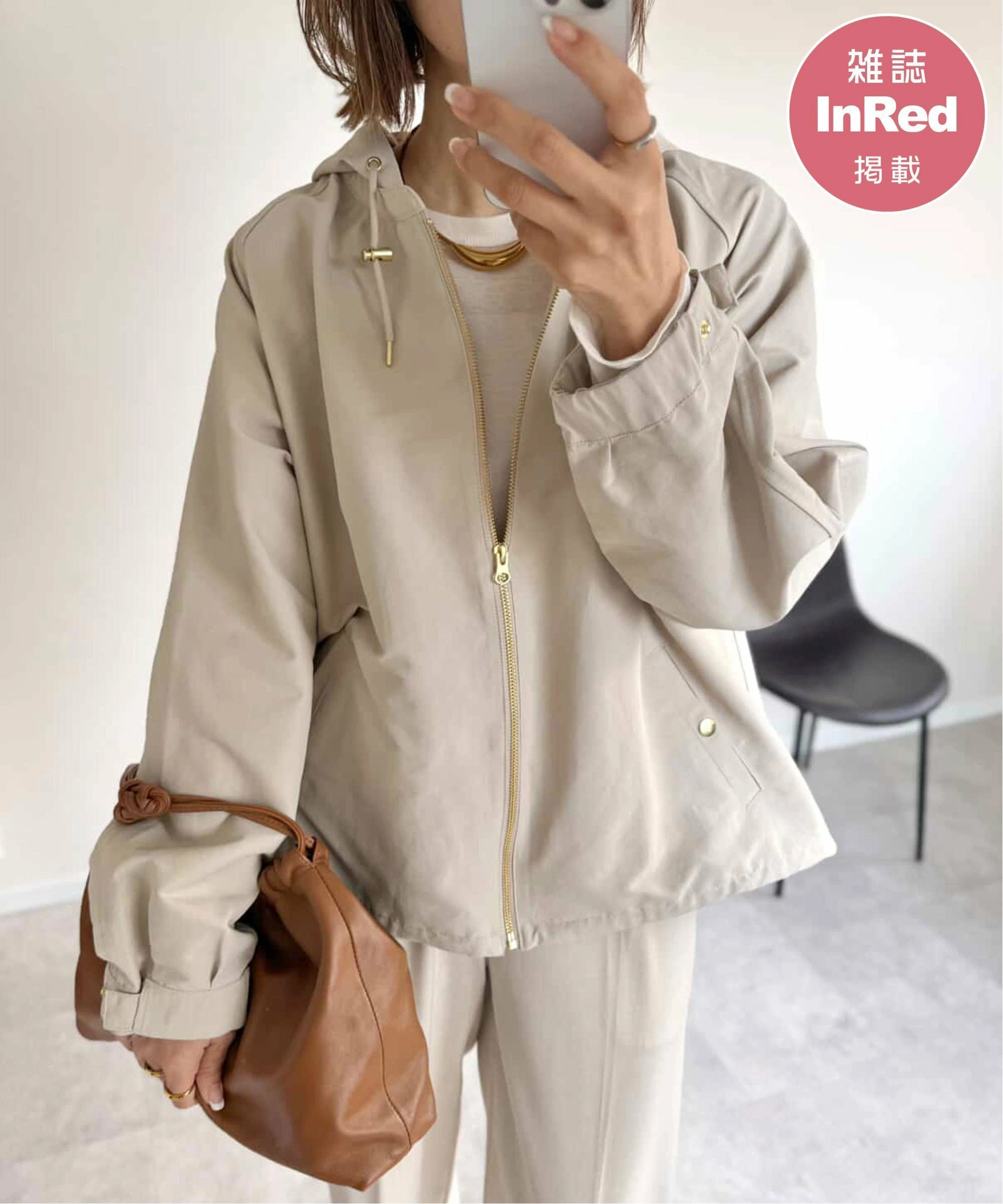 [杂志InRed 4月号]防水花粉释放2WAY山派克大衣[亲子搭配]