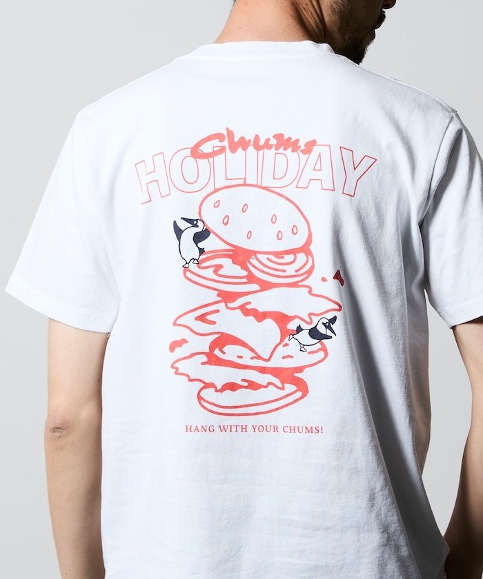 CHUMS×FREAK'S STORE 定制鲣鸟背部印花圆领T恤/汉堡图案【限量发售】