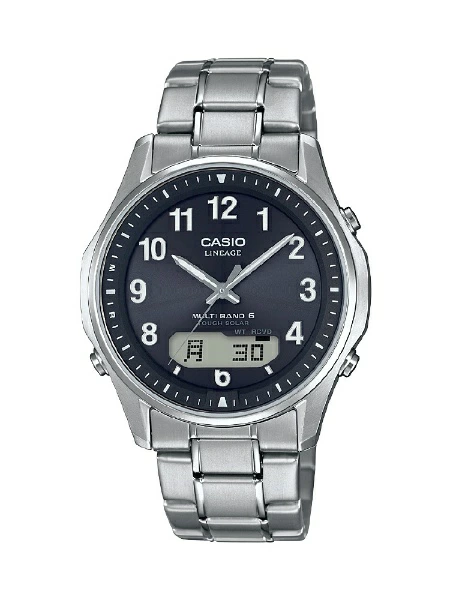 [入场最高满分退款 |直到 6/11] CASIO [太阳能电波钟] LINEAGE LCW-M100TSE-1A2JF 黑色 (阿拉伯数字)