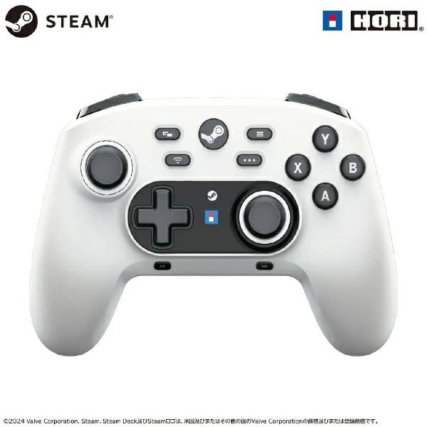 HORI｜Hori 游戏手柄 无线/有线 无线Horipad 适用于 Steam 闪亮白色 HPC-066 [蓝牙/USB/Windows]