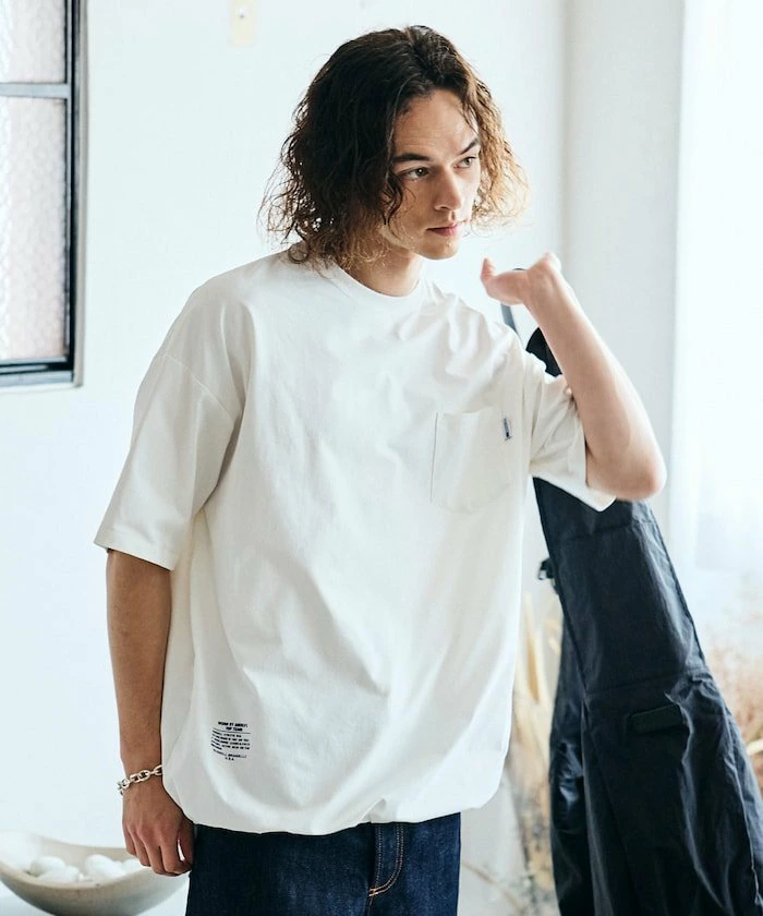RUSSEL ATHLETIC×FREAK'S STORE 定制大廓形下摆绳口袋T恤 / 吸湿速干【限量发售】