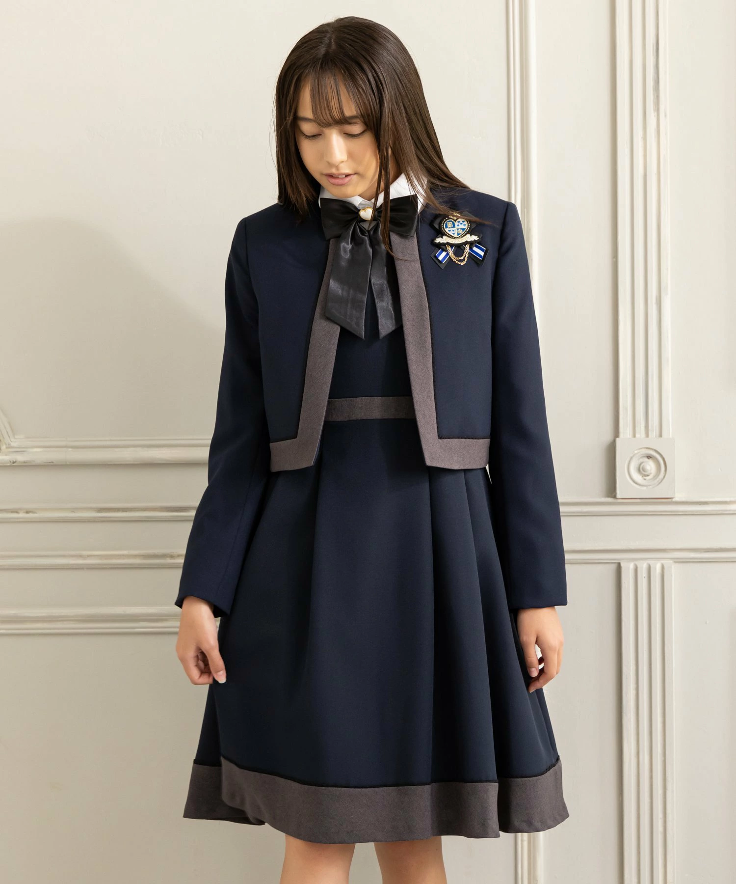 毕业一件套女孩 5 件套毕业服装演奏会
