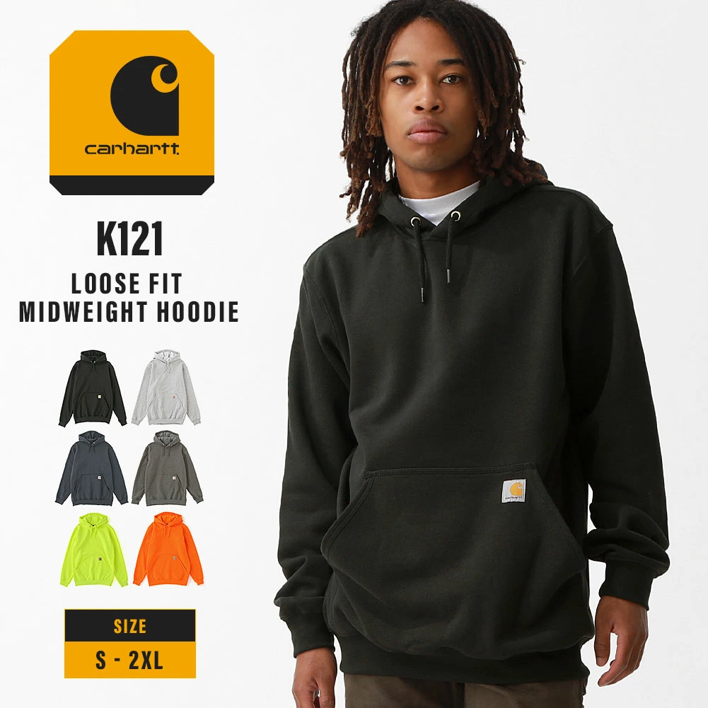 Carhartt Parka 男士大码套头卫衣 10.5oz 抓绒衬里秋冬美式休闲街头品牌