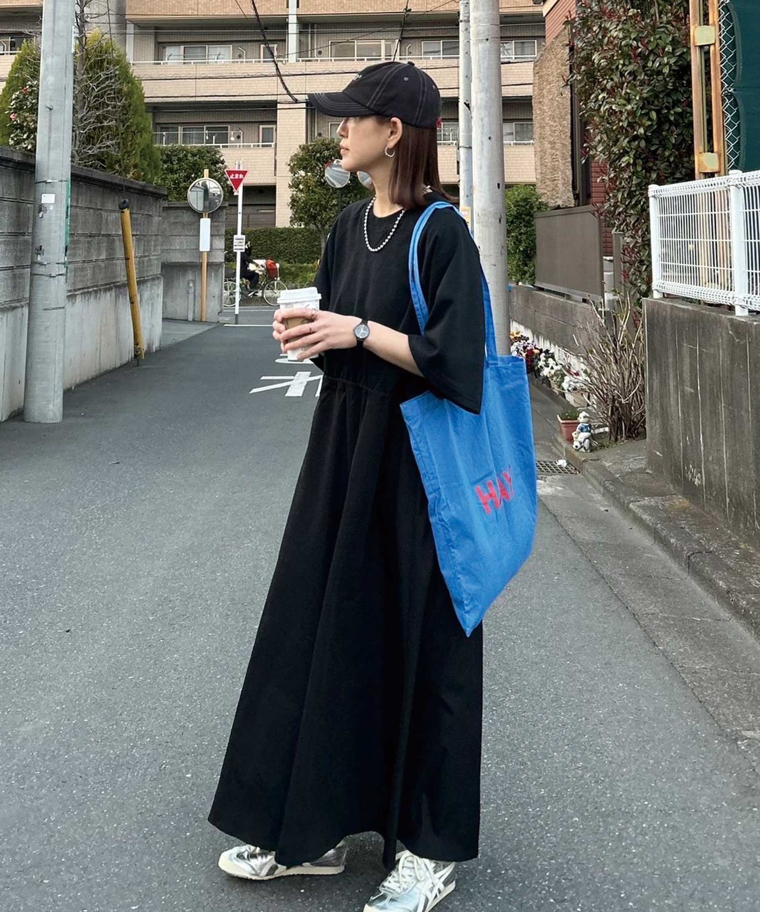 [CORNERS by KR] 短袖运动衫对接连衣裙