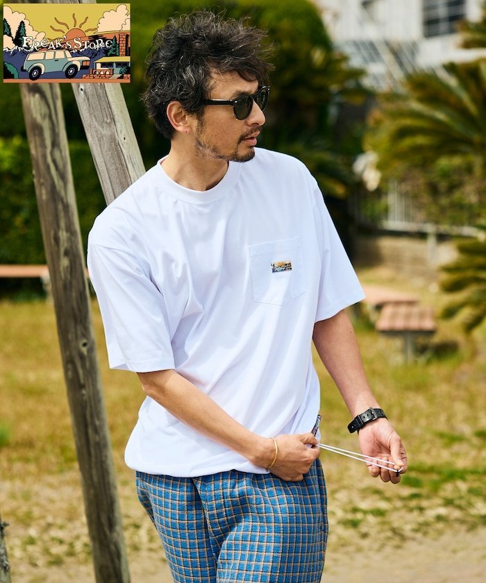 FREAK'S STORE for BEACH & FES 宽松版型单点徽标纺锤袋 T 恤