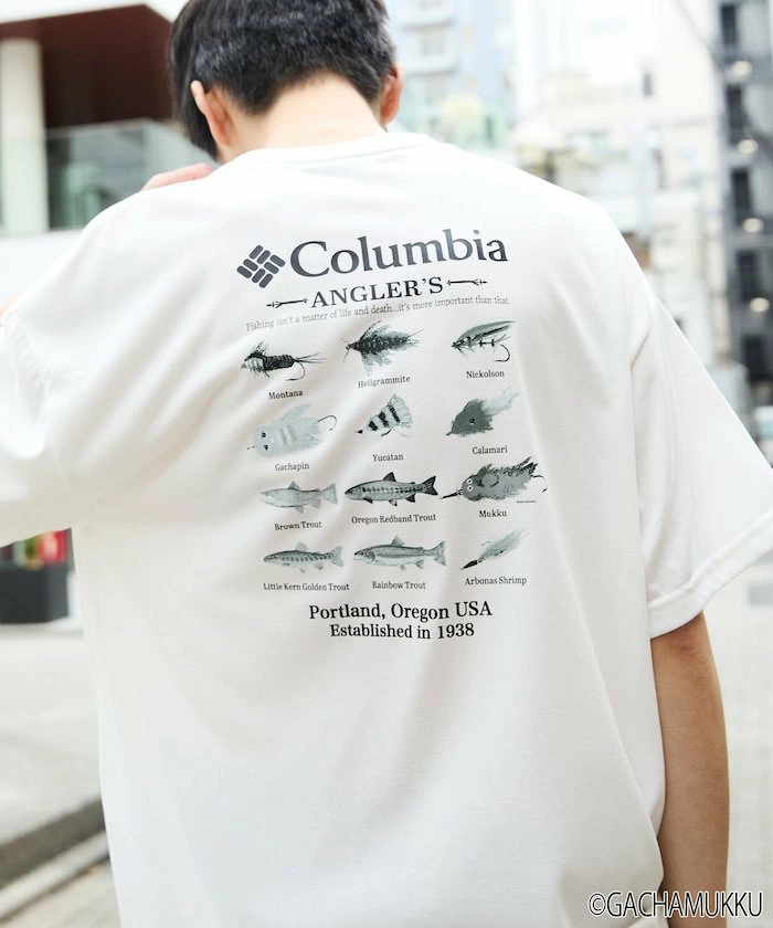 Gachapin Mook x Columbia x FREAK'S STORE 特别订购 Imperial Park Lure 图案背面印花 T 恤 [限量版]