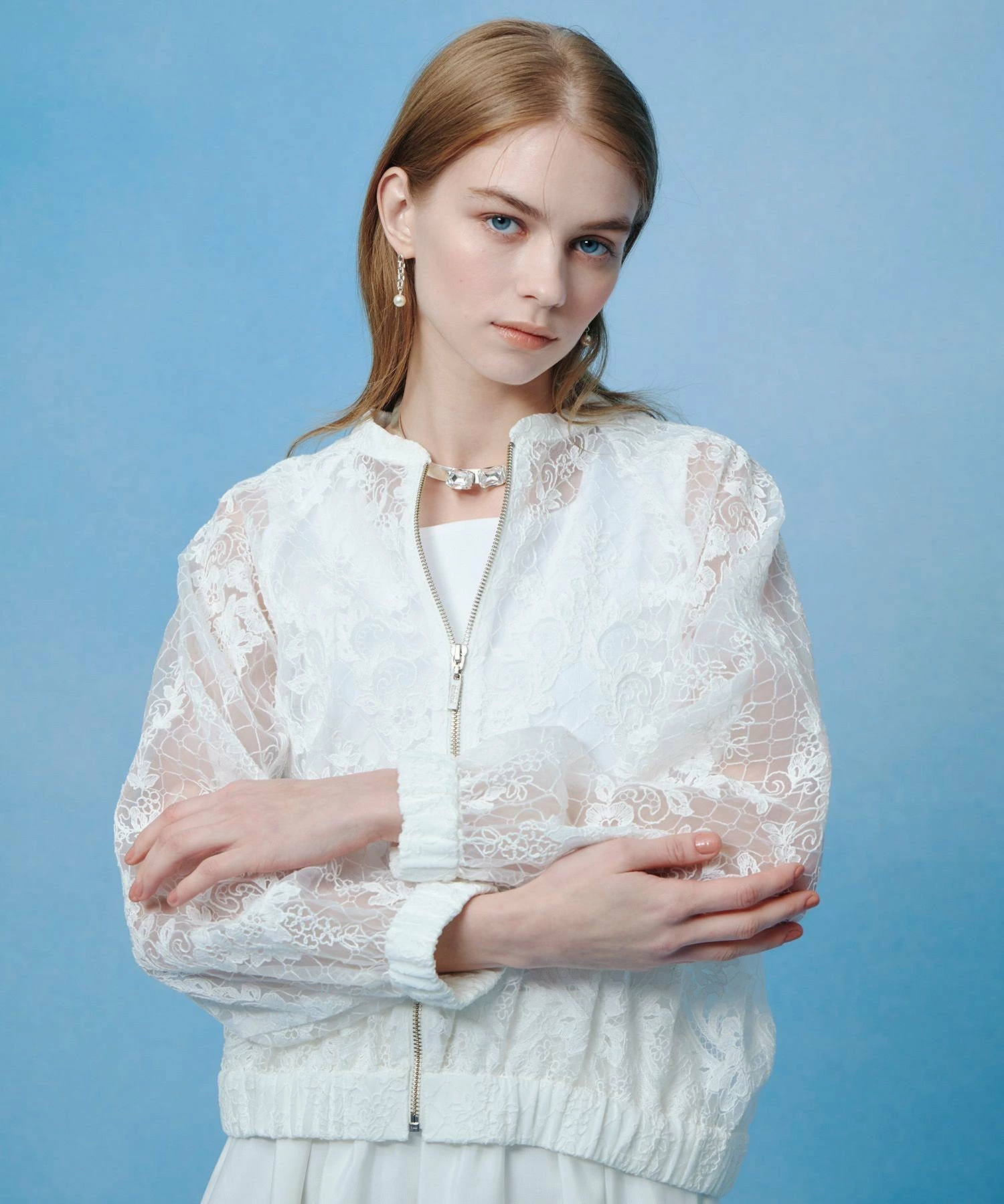 [LOULOU WILLOUGHBY] 风琴蕾丝上衣