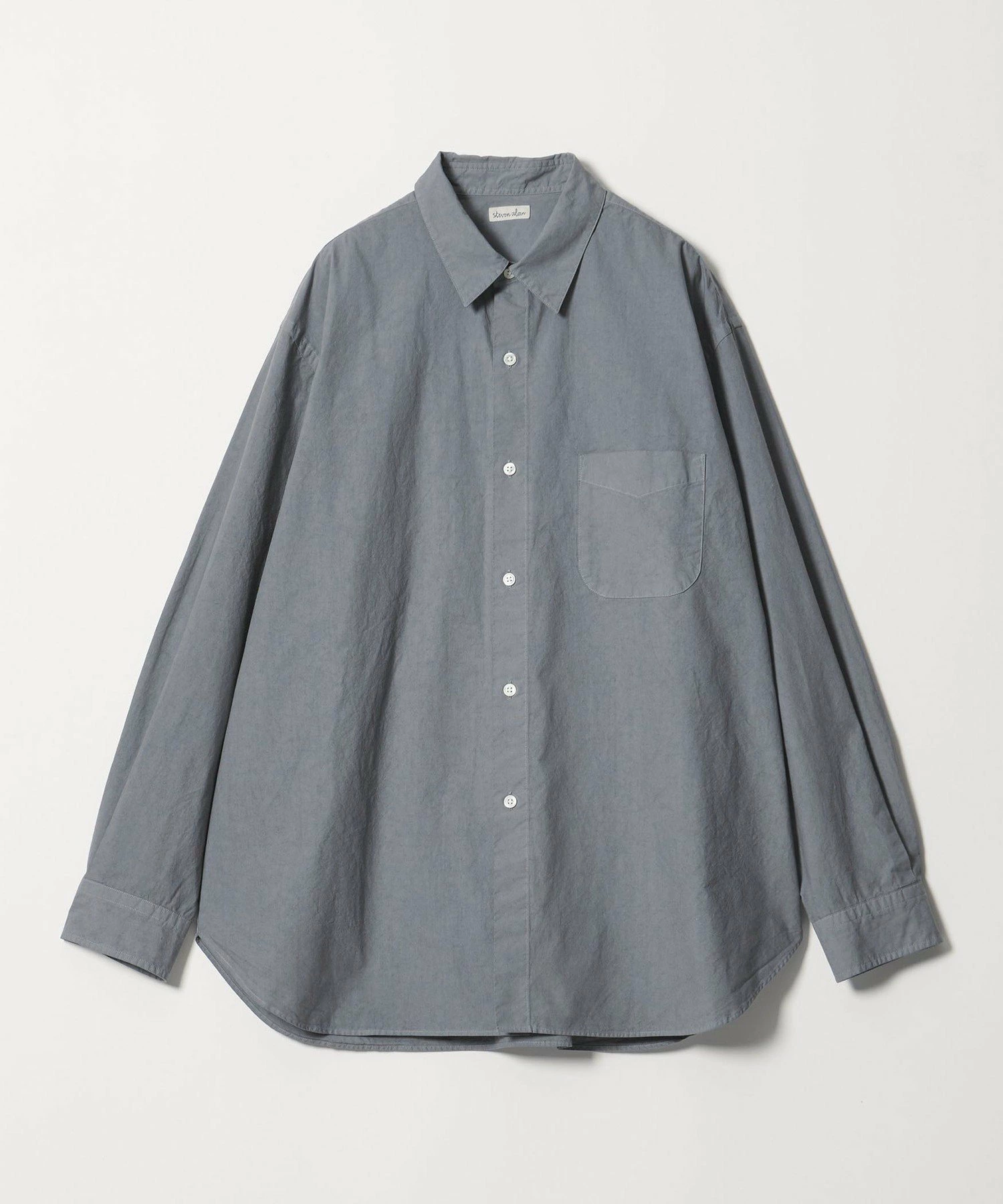 <Steven Alan> 成衣染色府绸常规领衬衫 LOOSE