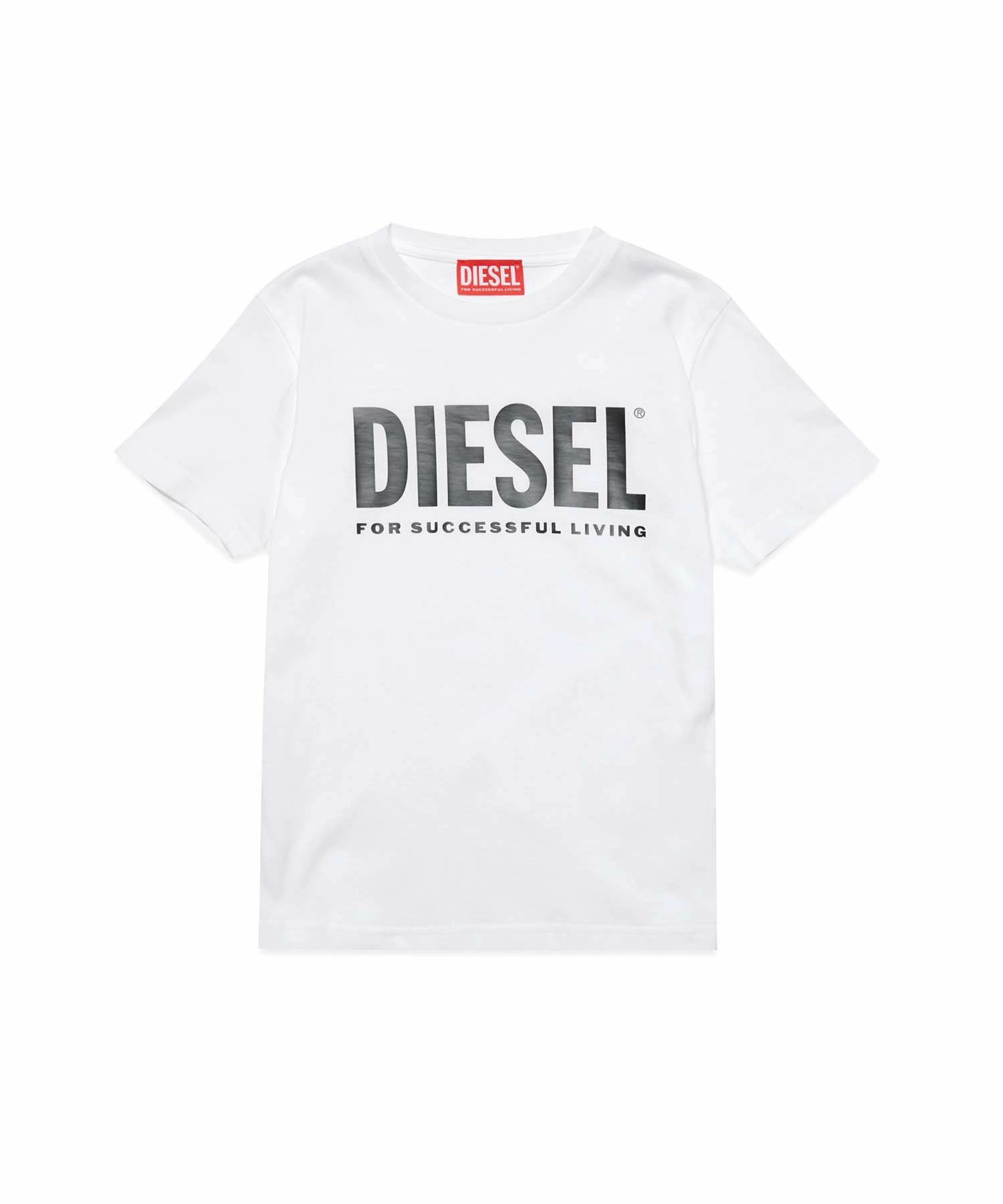 DIESEL 儿童和青少年品牌徽标短袖 T 恤剪裁和缝制