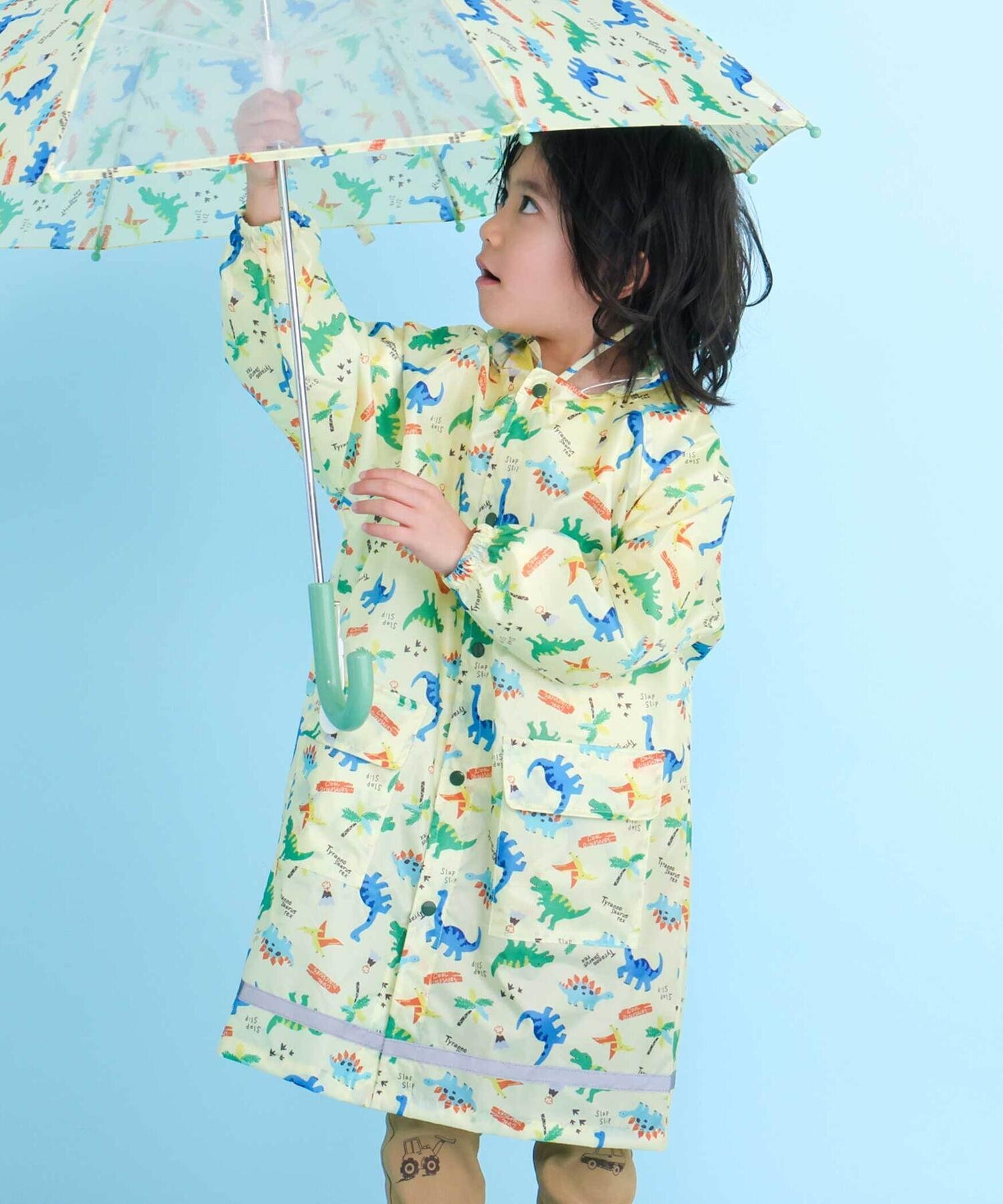 【配套】工作车、花卉恐龙印花全身雨衣带拎包（95~135cm）