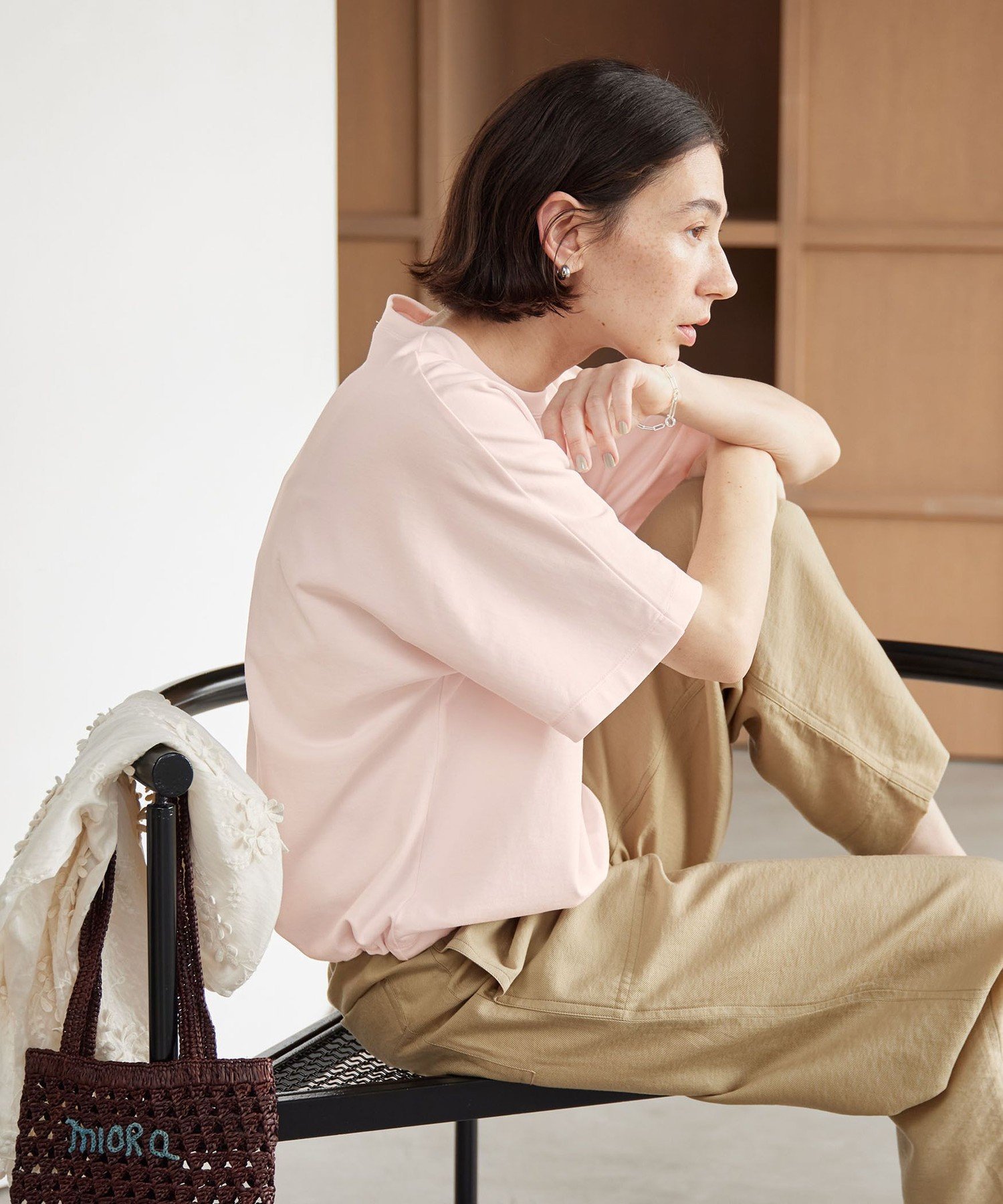 下摆抽绳半袖T恤