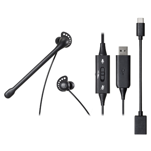 铁三角 |铁三角耳机抗菌ATH-202USB[USB-C+USB-A/双耳/入耳式]