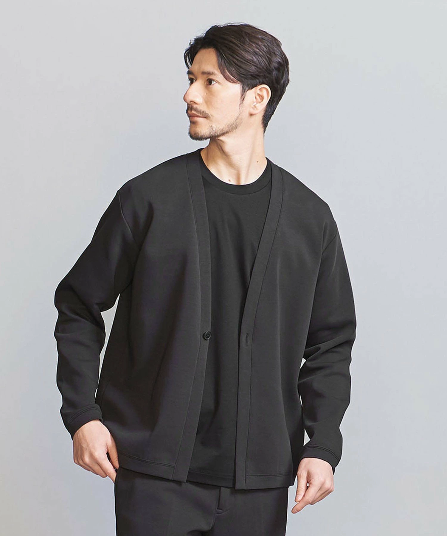 [WEB限定WARDROBE SMART]双面针织开衫/Set-up兼容[抗菌/防臭]