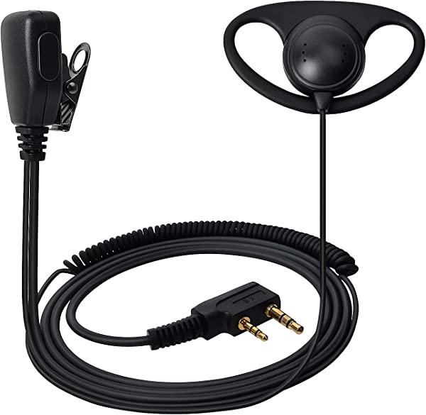 Demitos 对讲耳机麦克风适用于 Kenwood 耳挂式指定低功率收发器 UBZ-LP20 UBZ-LS20 UBZ-LM20 UBZ-LK20 UBZ-EA20R UBZ-LJ20 带耳机的夹式麦克风适用于 UTB-10 免费送货