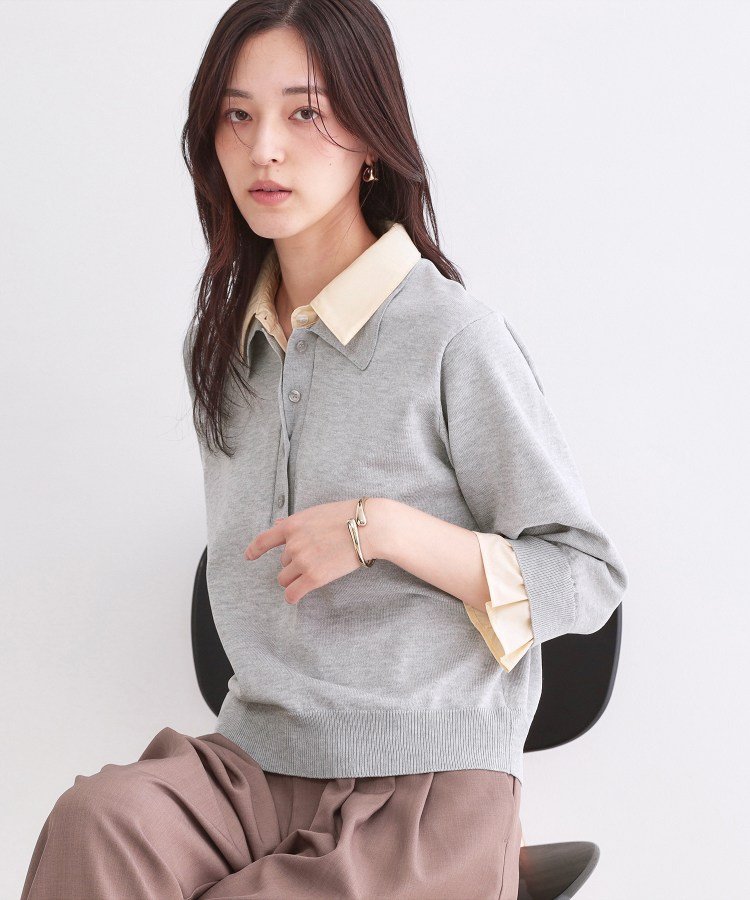分层 Polo 针织衫 [可机洗]
