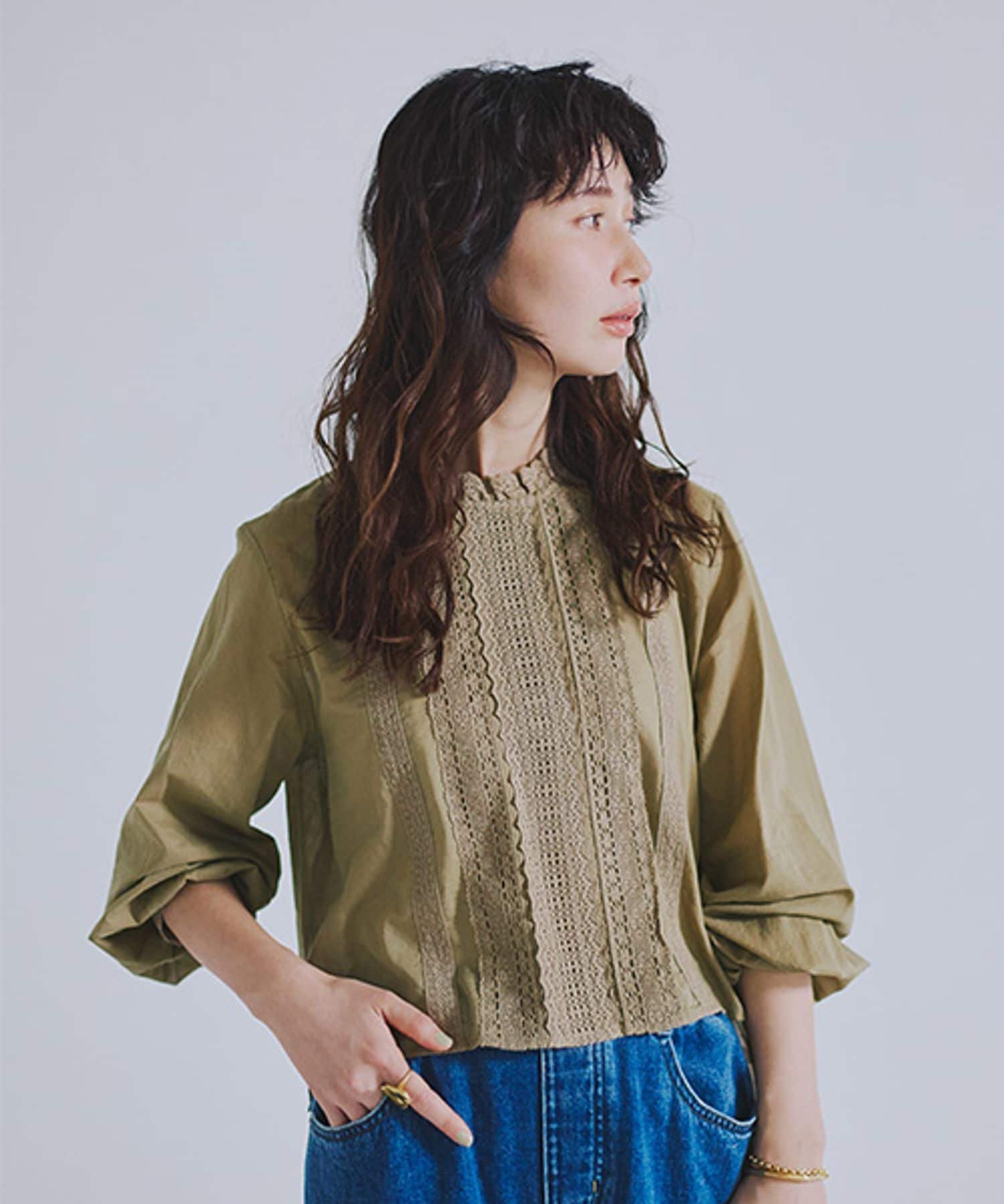 正面蕾丝衬衫