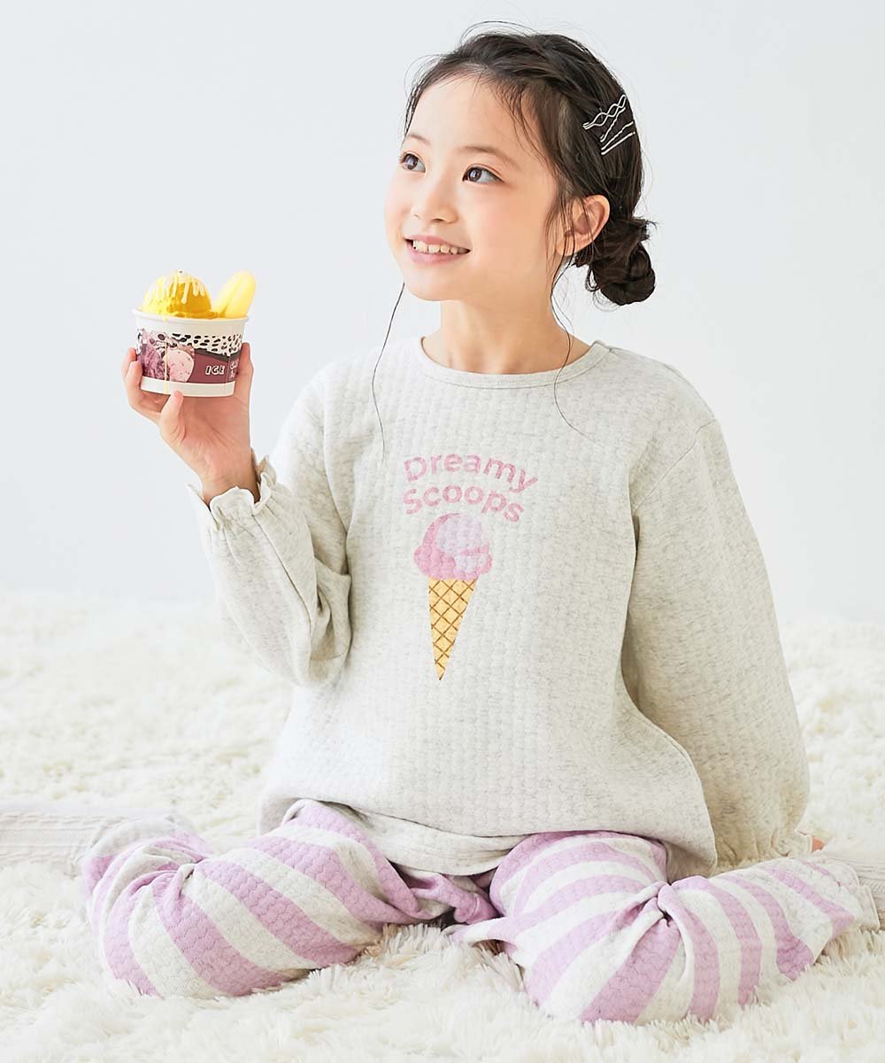 女童柔软被子睡衣长袖睡衣家居服长袖家居服 25AW