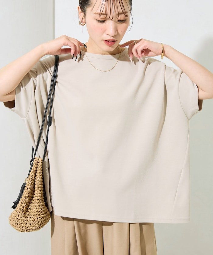 限定发售<Cool touch / 兼容设置> Cool Touch Punch Dolman Sleeve 短袖上衣