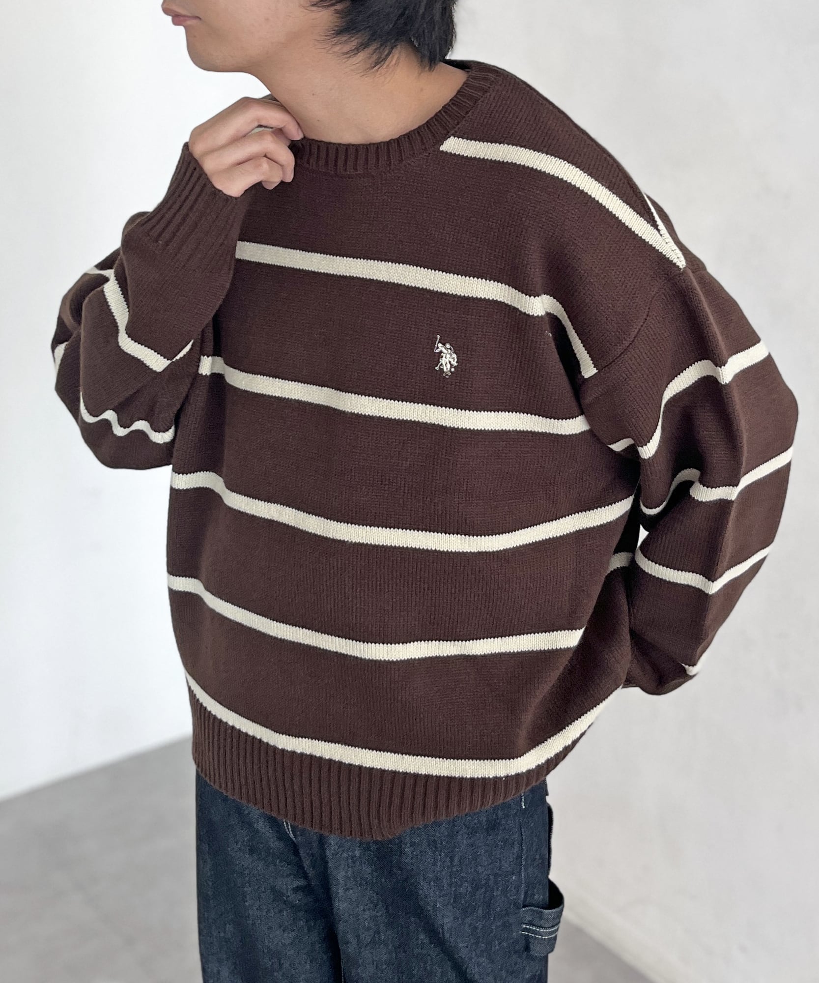 [我们。 POLO ASSN.] 圆领针织衫