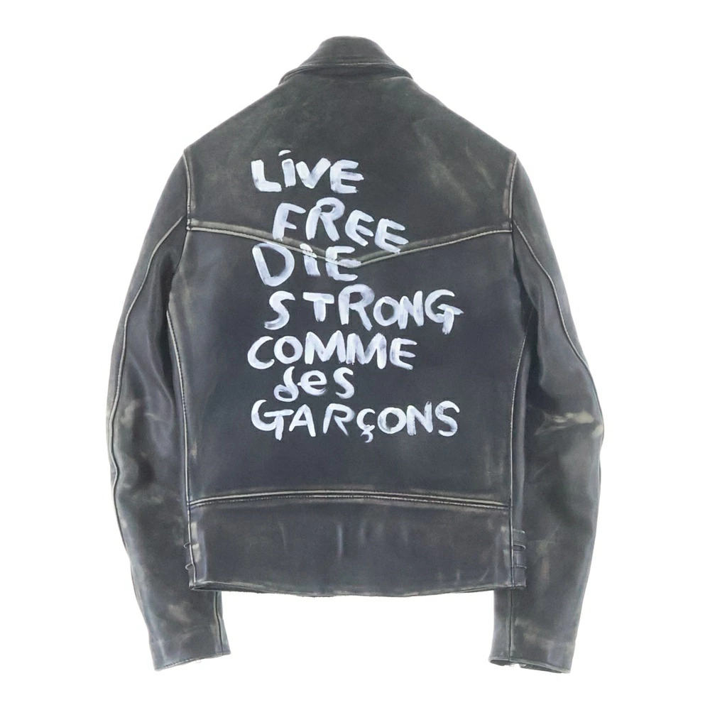 Lewis Leathers x COMME des GARCONS LIGHTNING FOREVER Comme des Garcons Aoyama 限量皮革双骑士夹克 黑色 KZ-J001
