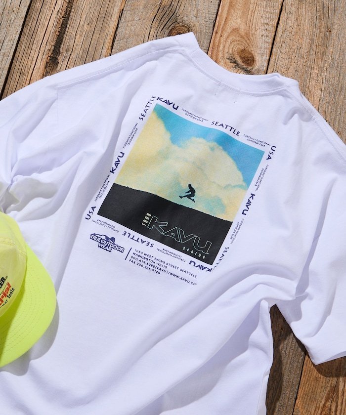 KAVU×FREAK'S STORE/Kabu 特别订制大廓形背面照片印花T恤 / HIKER [限量发售]