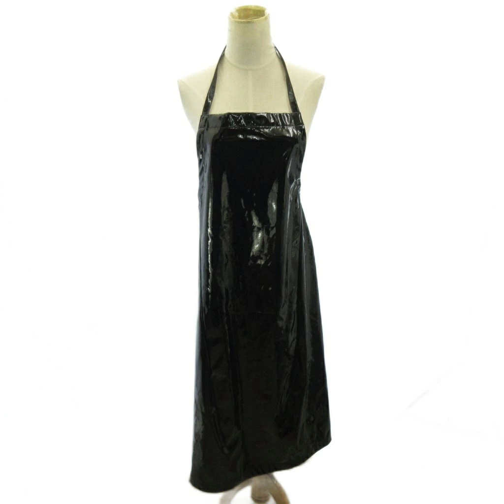 [二手] BLACK COMME des GARCONS 17AW 围裙人造皮革珐琅 S 黑色 0313 IBO92 女装 [矢量旧衣服] 260314