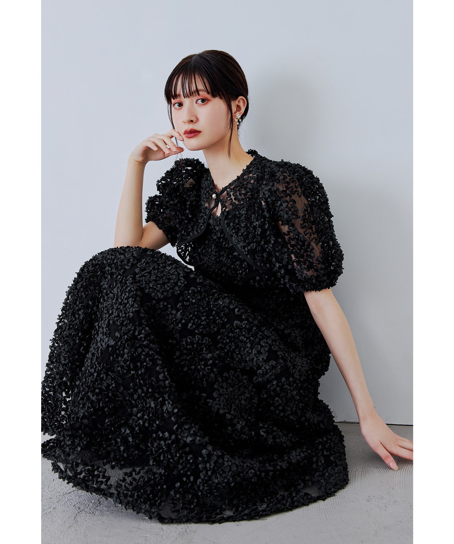 Bloom Noir 连衣裙 2 件套波莱罗吊带连衣裙婚礼成人仪式派对后