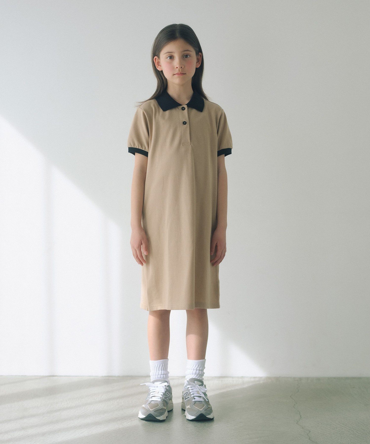 バイカラー カノコ ポロワンピース / キッズ 140cm-160cm